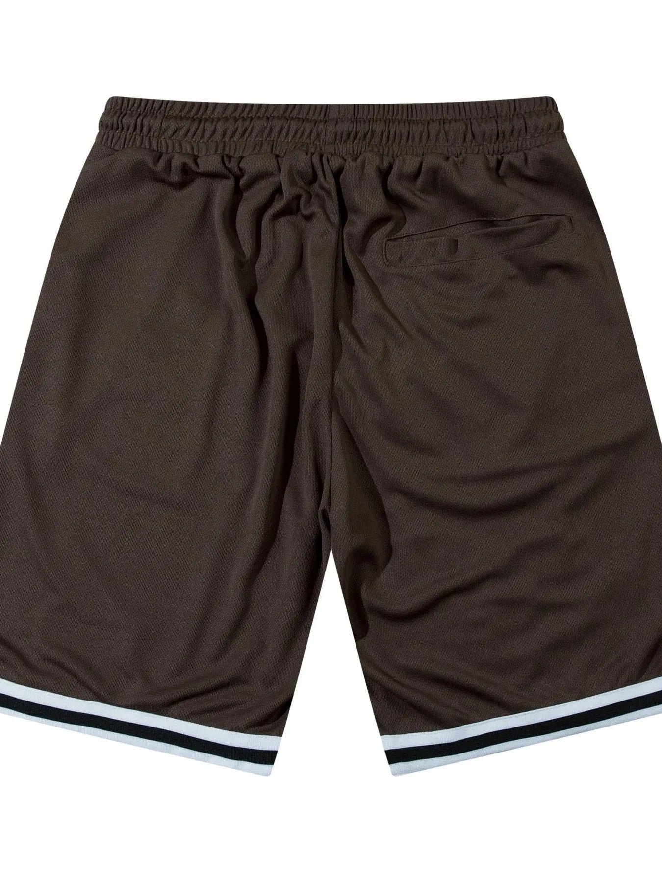 Men's Drawstring Striped Hem Basketball Shorts