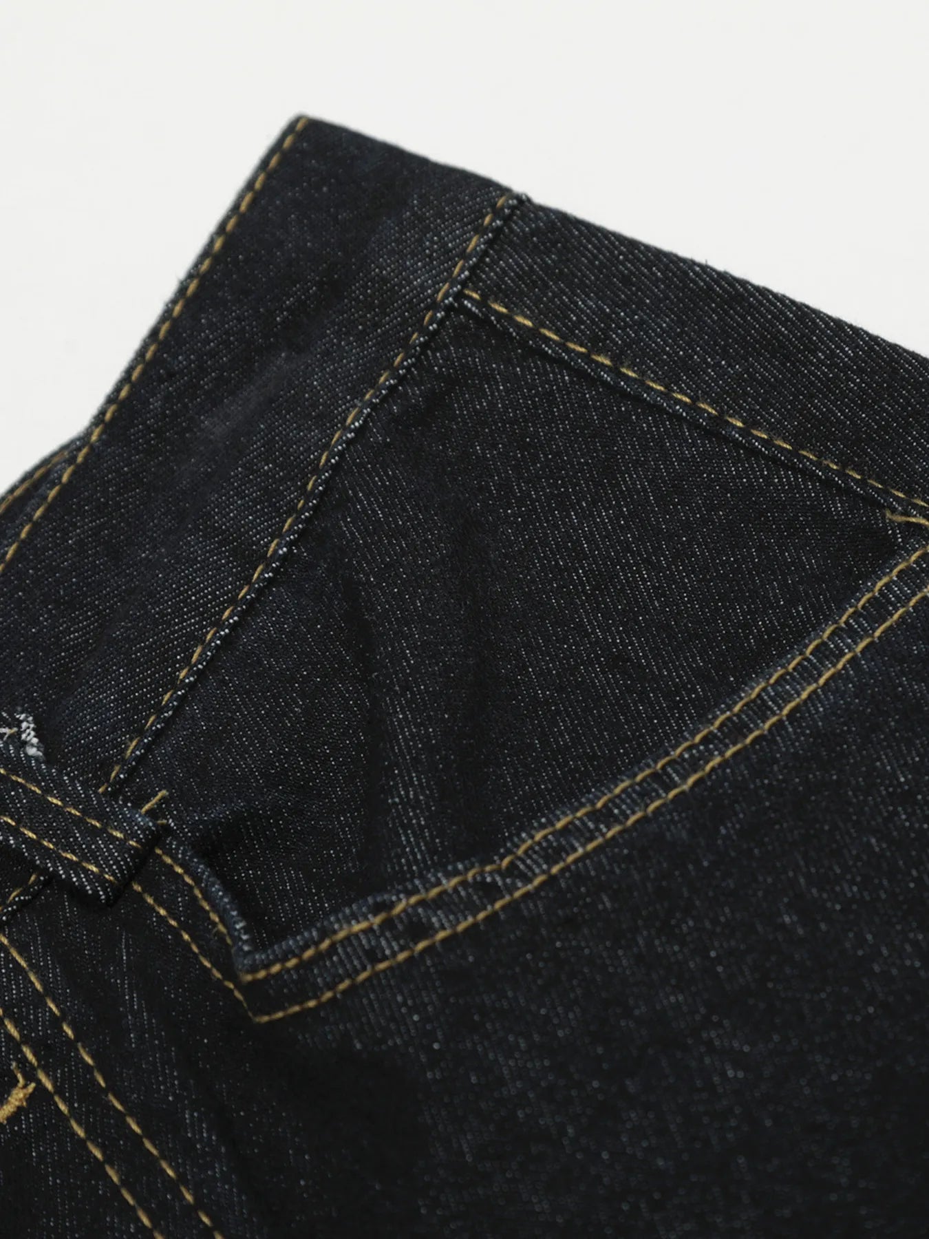 Men's Button Fly High Waist Curved Jeans