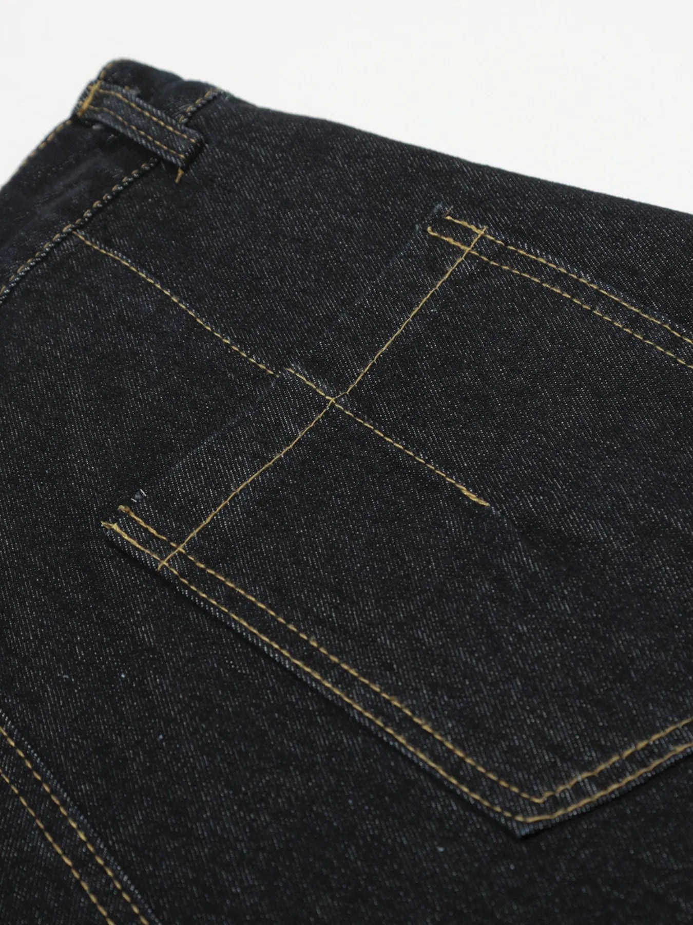 Men's Button Fly High Waist Curved Jeans
